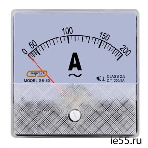 Амперметр SE-80 200а/5а переменка энергия