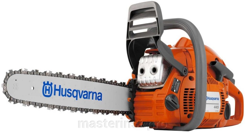 Бензопила HUSQVARNA 445 e-series (2,1кВт, 2,8 л. с., 4,9кг, (шина 0,325"-15") 9671566-75 от компании "Мастер Инструмент" магазин - фото 1