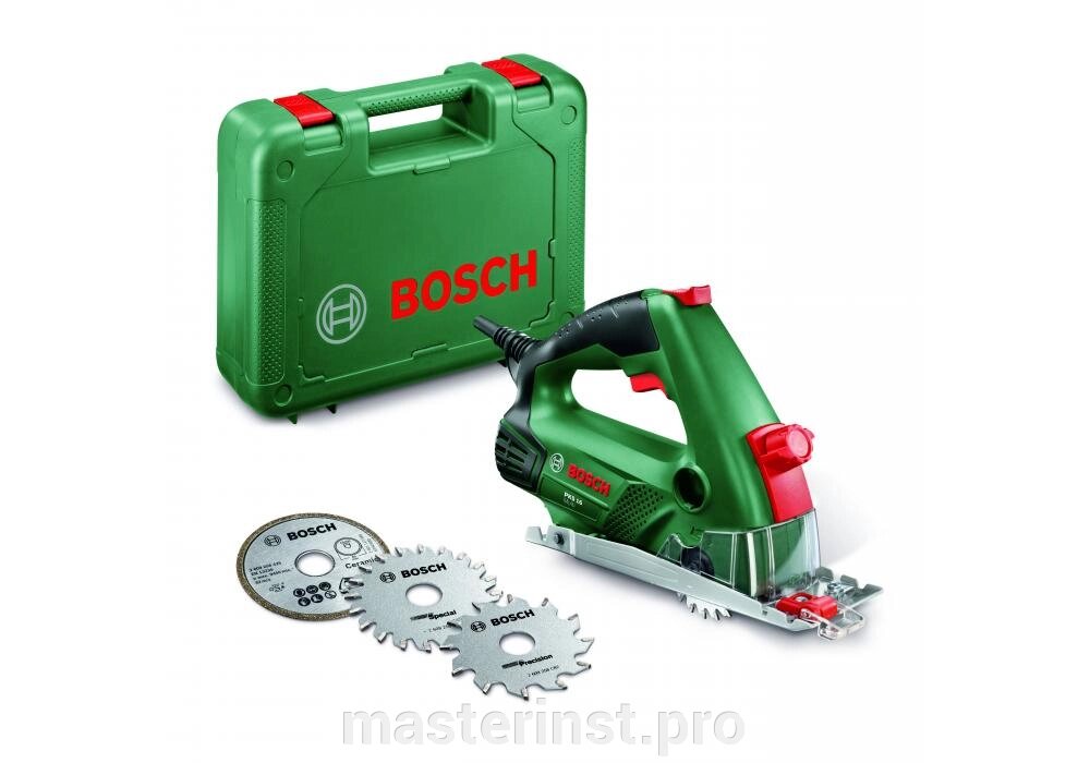 Дисковая пила элек. BOSCH PKS 16 Multi 400 Вт, пропил 16мм, диск 65*15мм, 6400об/мин 06033B3020 от компании "Мастер Инструмент" магазин - фото 1