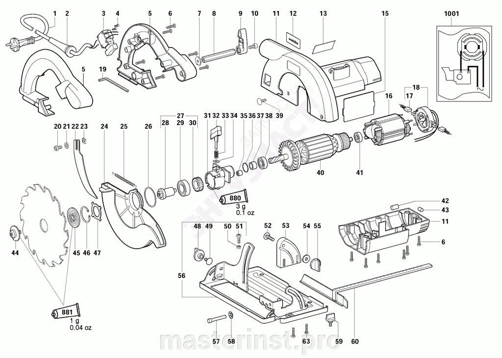 Дисковая пила элек. METABO KS 54SP от компании "Мастер Инструмент" магазин - фото 1