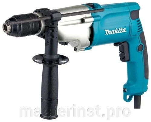 Дрель MAKITA HP2051F уд,720Вт, БЗП-13мм,0-1200/2900об/м,2.3кг, чем, мет редуктор, подсветка от компании "Мастер Инструмент" магазин - фото 1