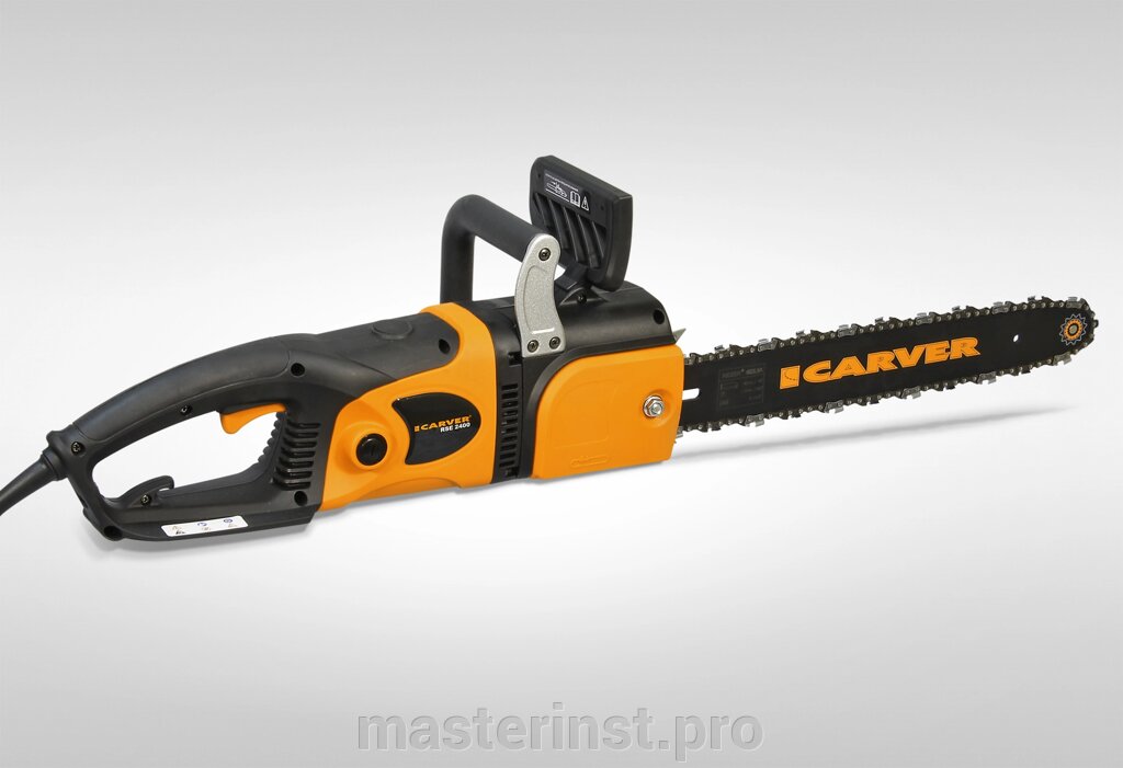 Электропила цепная CARVER RSE-2400, продольн. двиг.,16", (403 L 9 А+PS-9-1,3-57) от компании "Мастер Инструмент" магазин - фото 1