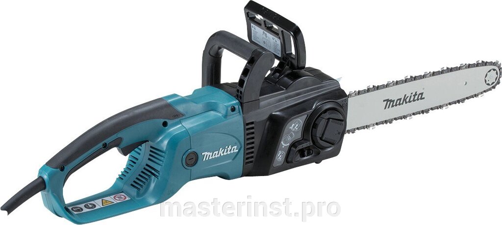 Электропила цепная MAKITA UC3551AX1 2000Вт, шина-35см, шаг-3/8", паз-1.3мм, 5.5кг, кор, продольное распол от компании "Мастер Инструмент" магазин - фото 1