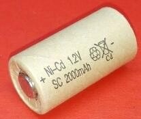 Элемент аккумулятора 1,2в 2000mA дл. 42мм Ni-Cd 010198(M1,2/2,0/42)
