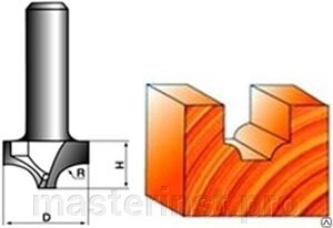 Фреза GLOBUS пазовая фасонная D25, R10, H18, d8 1009 R10 от компании "Мастер Инструмент" магазин - фото 1