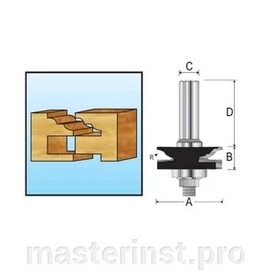 Фреза по дереву комбинированная Makita 41*23.8*40*9.5*2Т хвостовик 12мм D-11972 от компании "Мастер Инструмент" магазин - фото 1