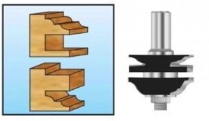 Фреза по дереву комбинированная Makita рамочная составная 41*23,8*38*2Т хвостовик 8мм D-11966