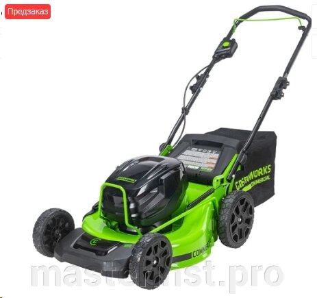 Газонокосилка аккумуляторная Greenworks GC82HPLM51 82V, 51 см, высота 25-80мм бесщеточная без АКБ от компании "Мастер Инструмент" магазин - фото 1