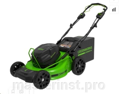 Газонокосилка аккумуляторная Greenworks GC82LM51SP2 82V, 51 см, высота 25-80мм самоходная, бесщеточн от компании "Мастер Инструмент" магазин - фото 1