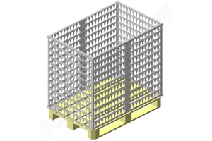 Клеть складская (для хранения грузов на европоддоне д-1200мм, ш-800мм, глуб-1200мм)