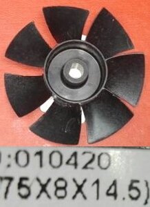 Крыльчатка компрессора пластиковая 010420(75х8х14,5)