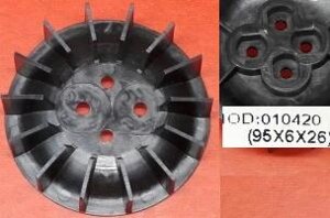 Крыльчатка компрессора пластиковая 010420(95х6х26)