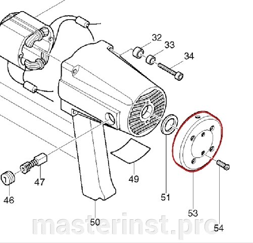 Крышка MAKITA 6906 корпуса двигателя  284065-2 от компании "Мастер Инструмент" магазин - фото 1