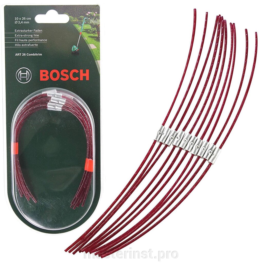 Леска 2,4*26см  BOSCH COMBYTRIM 26 (10 шт) F016800181 от компании "Мастер Инструмент" магазин - фото 1