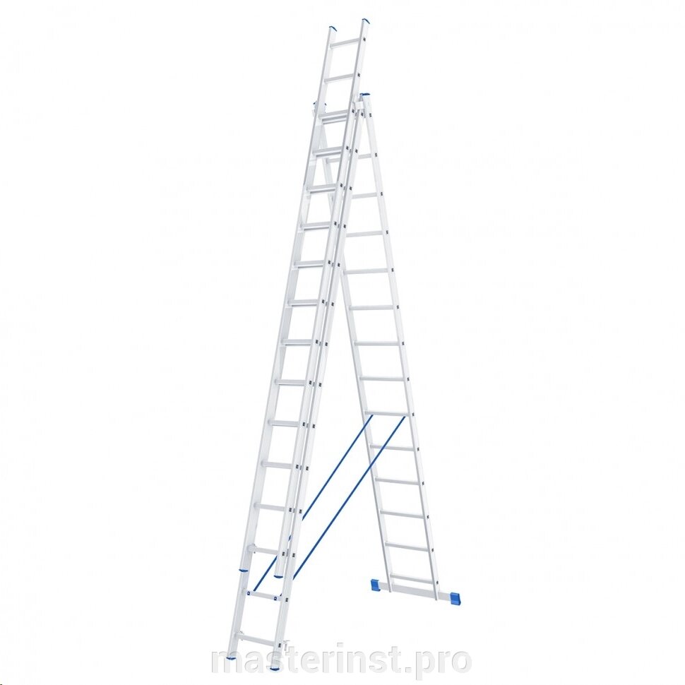 Лестница 3х14 до 750см, алюминий, 18,3кг 97824 от компании "Мастер Инструмент" магазин - фото 1