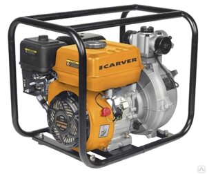 Мотопомпа Carver CGP 3050 H напорная (4-х такт, 5,2 кВт/7,0 л. с, вх/вых. 2/50 +1,5/40мм чистая