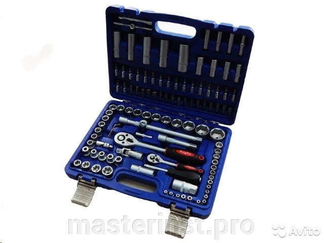 Набор инструмента 108 KingTool KT108 108 пр., головки короткие и длинные, квадрат 1/2", 1/4", биты, от компании "Мастер Инструмент" магазин - фото 1