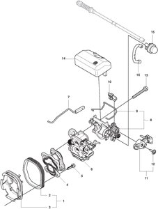 Направляющая HUSQVARNA-135 / 140 /435 поз. 10 воздушного фильтра 5047125-01