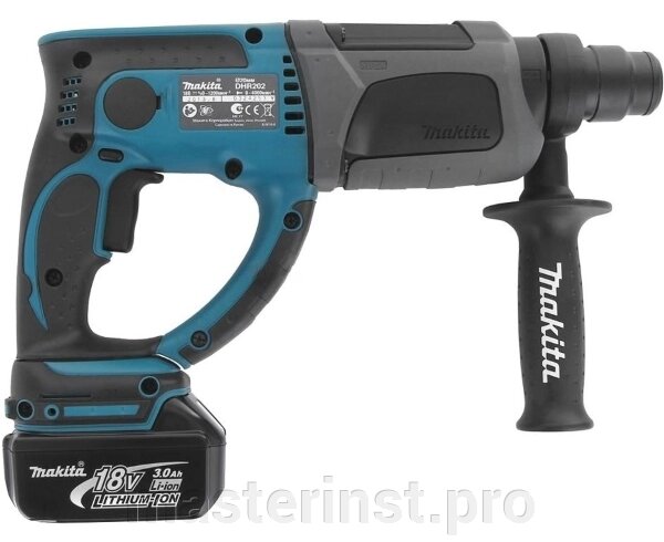 Перфоратор аккум. MAKITA DHR202RF 18В,1х3АчLi-ion,3реж,1.9Дж,0-4000у/м,3.5кг, чем, подсветка, совмест от компании "Мастер Инструмент" магазин - фото 1