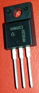 Транзистор SPA04N60C3 MOSFET N-CH 650V 4.5A TO220FP зарядное калибр