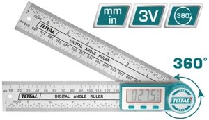 Угломер цифровой TOTAL 0-360°, 0-200mm, 0~400mm (180°) TMT333601 в Свердловской области от компании "Мастер Инструмент" магазин