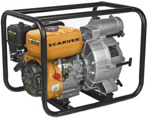 Мотопомпа Carver CGP 5580 D для грязной воды (4-х тактн., 5,2 кВт/7,0 л. с., вх/вых.- 3''/80 мм)