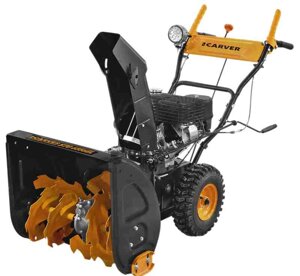 Снегоуборщик 560/510 мм CARVER STG-6556 ЕL (6.5HP, 56x51, 6F/2R, 10-15m, эл/старт, LED-фара)