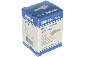 Скобы 80/GA21 19мм ширина 12,9мм 0,65*0,95мм 5000шт для SUMAKE 80/25 30428