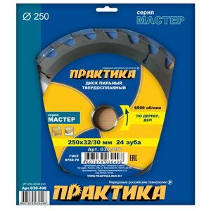 250*32*24Т ПРАКТИКА дерево (32/30мм) 030-498