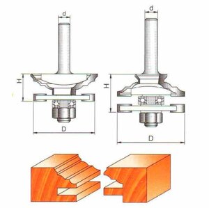 Фреза для мебельной обвязки профиль d8 Globus 3501 Set