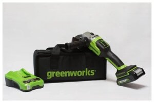 Угловая шлифмашина аккумуляторная Greenworks Арт. 3200207UA, 24V, бесщеточная, c 1хАКБ 2 Ач и ЗУ в с в Свердловской области от компании "Мастер Инструмент" магазин