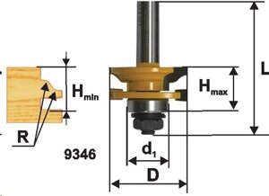 Фреза полустержневая D88.9, d32, R9.5, H27,8мм, шт9346под заказ №1628