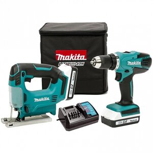 Шуруповерт аккумуляторный MAKITA DK18298X1 лобзик+