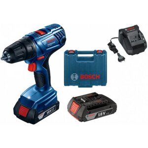 Шуруповерт аккумуляторный BOSCH GSR 180 Li (18V,2*1,5Ah,13mmБЗП,2ск: 450 /1700 об/мин 21/54 Нм, кейс)