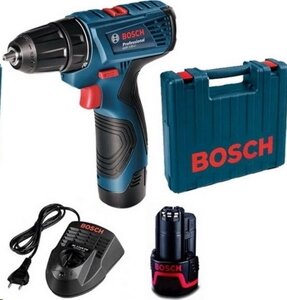 Шуруповерт аккумуляторный BOSCH GSR 120-LI 12В, 2Ач, Li-Ion,10 мм, 30Н*м, 1300 об/мин, 06019G8020