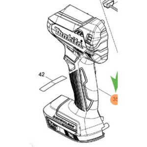 Корпус MAKITA DTD153 в сборе 183E35-7 в Свердловской области от компании "Мастер Инструмент" магазин