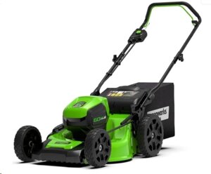 Газонокосилка аккумуляторная Greenworks GD60LM46HP 60V, 46см, высота 25-80мм бесщеточная, без АКБ в Свердловской области от компании "Мастер Инструмент" магазин