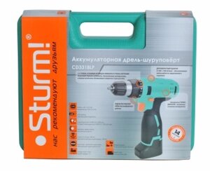 Шуруповерт аккумуляторный Sturm CD3318LР (18 V, Li-ion, 2 акк, 2,0 Аh, 28 Нм, 2 скорости, 1 час заря