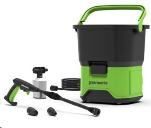 Мойка Greenworks GDC40 высокого давления аккумуляторная 40V, 70бар, 300л/час. 20л, шлангом 6м. без АК