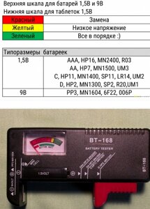 Тестер батреек BT-168 010458(14)