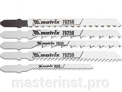 Пилки Ассорти 5 штук MATRIX (T101BR, Т111С, T144D, Т244D, Т119BO) 78250 от компании "Мастер Инструмент" магазин - фото 1