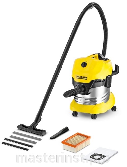 Пылесос KARCHER WD4 влажная, сухая уборка 20л 1000вт 220 Air Watt 1.348-150.0 от компании "Мастер Инструмент" магазин - фото 1