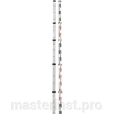 Рейка нивелирная телескопическая Elitech , 5м (5секции) # 2210.000600 от компании "Мастер Инструмент" магазин - фото 1