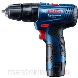 Шуруповерт аккумуляторный BOSCH GSB 120-LI ударная 12В, 2.0 Ач, Li-Ion,10 мм, 30Н*м, 1300 об/мин, 06 от компании "Мастер Инструмент" магазин - фото 1