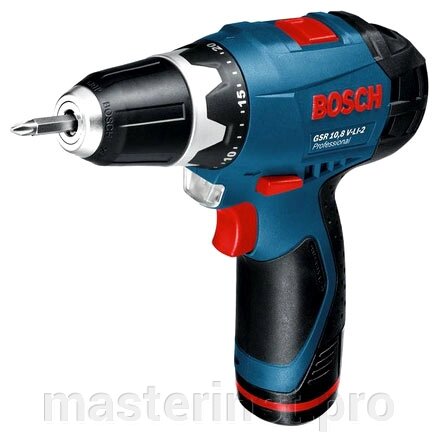 Шуруповерт аккумуляторный BOSCH GSR 10.8V-LI-2 (2* 2 Ah, 2 скор, 30 Hm,, L-BOXX) 0601868109 от компании "Мастер Инструмент" магазин - фото 1