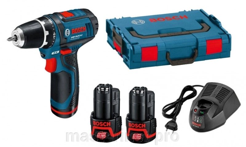 Шуруповерт аккумуляторный BOSCH GSR 12V-15 LI- (2*2.0Ah, 2скор, 30Hm ) 0601868109 от компании "Мастер Инструмент" магазин - фото 1