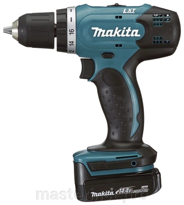 Шуруповерт аккумуляторный MAKITA DDF 343RFE (14.4V, 10мм, 2 скор, 36Hm, 2*3.0 Ah, Li-ion, 1,5кг) от компании "Мастер Инструмент" магазин - фото 1