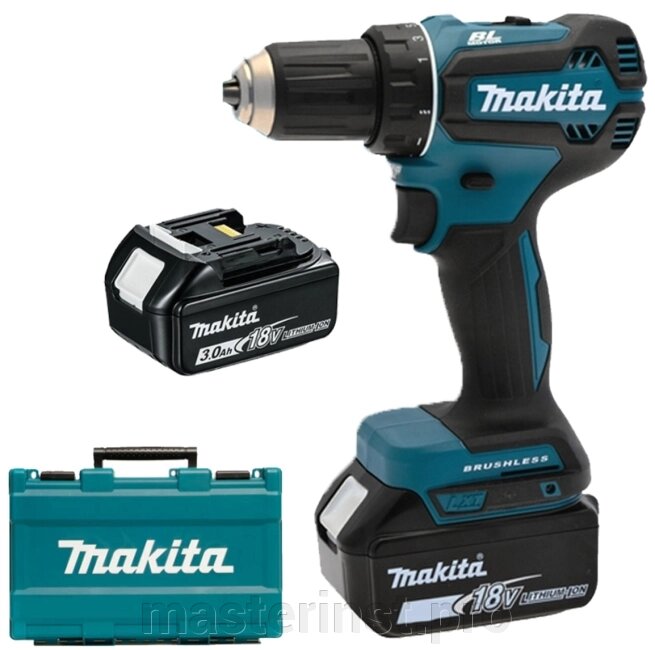 Шуруповерт аккумуляторный MAKITA DDF485RFE ак б/щет,18В,2х3АчLi-ion, БЗП-13мм, 0-500/1900об/м,50/25Нм от компании "Мастер Инструмент" магазин - фото 1