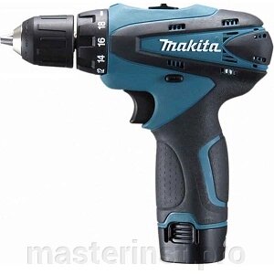 Шуруповерт аккумуляторный MAKITA DF 330DWLE 10.8в БЗП 2ск. 24H/m 2акк.*1,3Ah Li-ion фонарь кейс от компании "Мастер Инструмент" магазин - фото 1