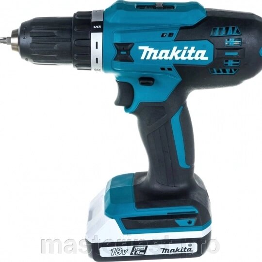 Шуруповерт аккумуляторный MAKITA HP488DWE ударная G-серия, 18В, 13мм, 42/24Нм (2х1,5Ач, з/у) от компании "Мастер Инструмент" магазин - фото 1